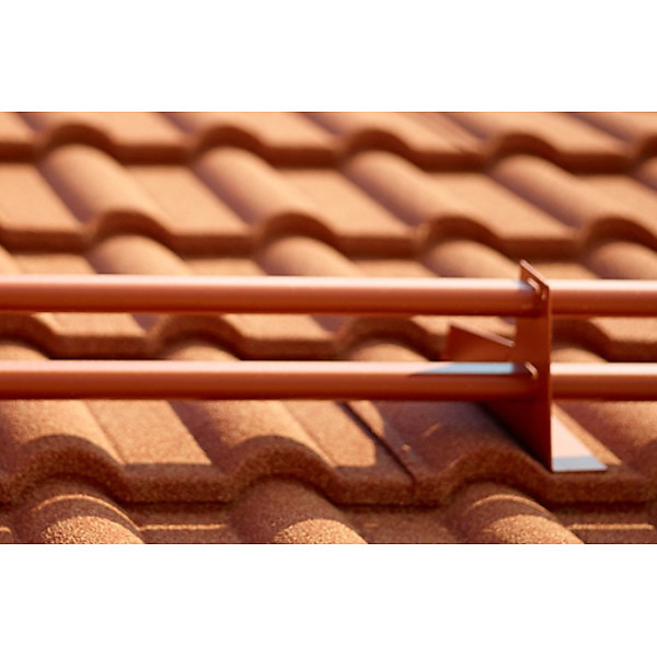 Кровля из композитной черепицы Metrotile Gallo Terracotta оранжевого цвета